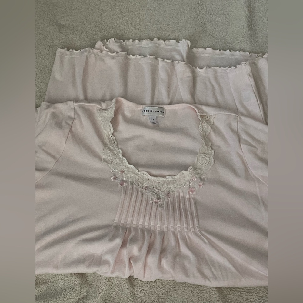 Vintage Pink Floral Miss Elaine Nightgown